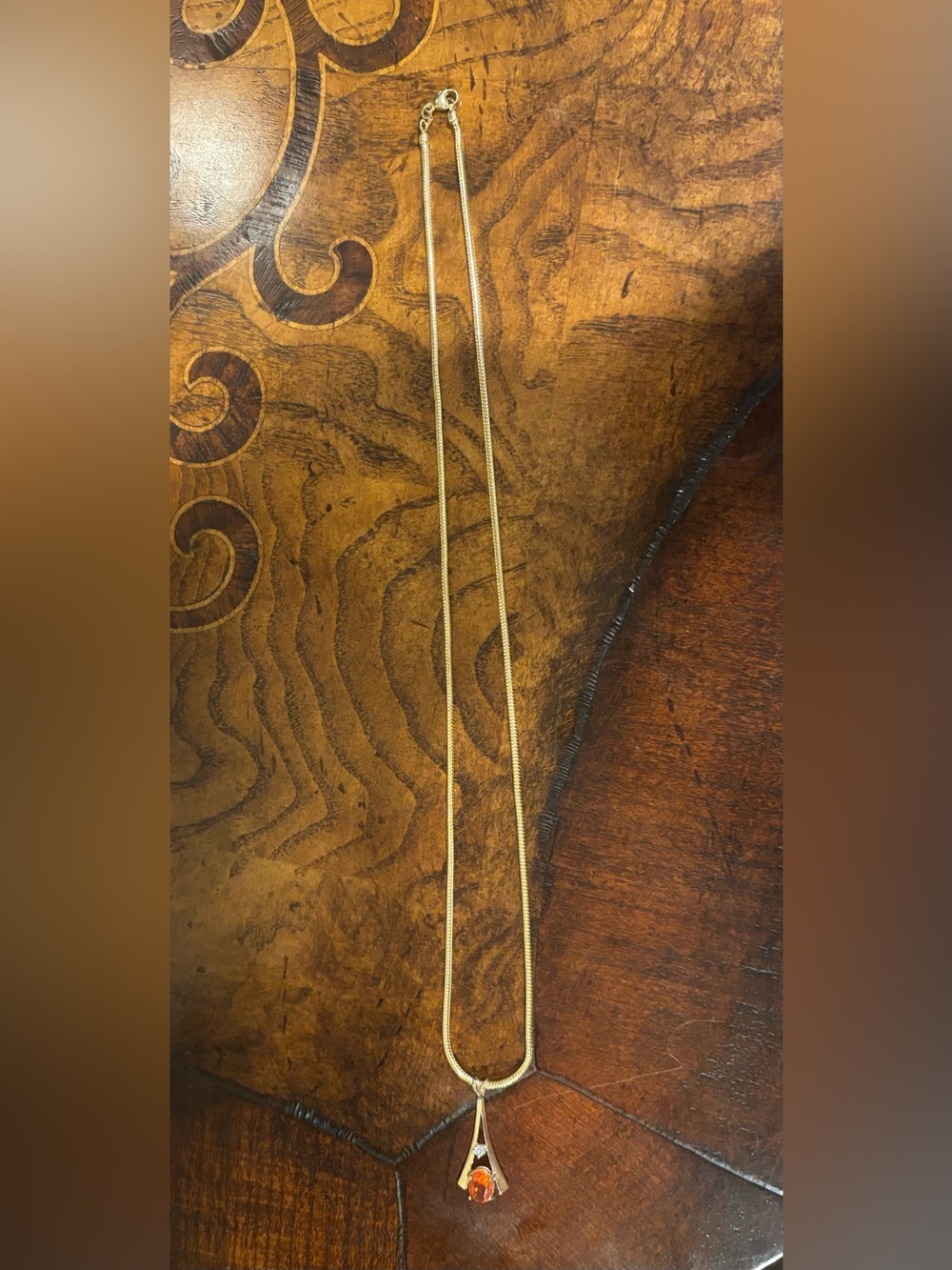 Milor 14KT Gold and Fire Opal Necklace - Picture 8 of 8
